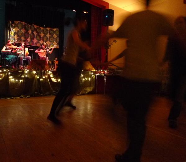 Ceilidh band dancers